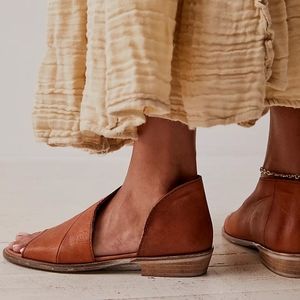 Free People Brown Leather Sandals